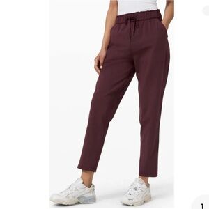 Lululemon Keep Moving Pant Burgundy Red Size 8